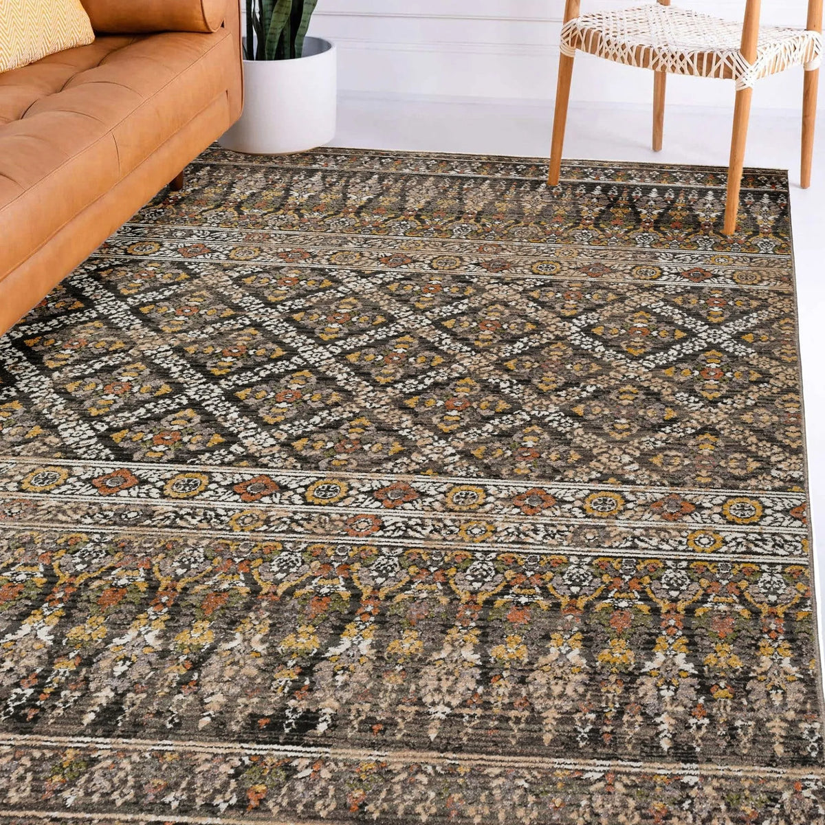 Odessa OD4 Charcoal Rug - Rug & Home