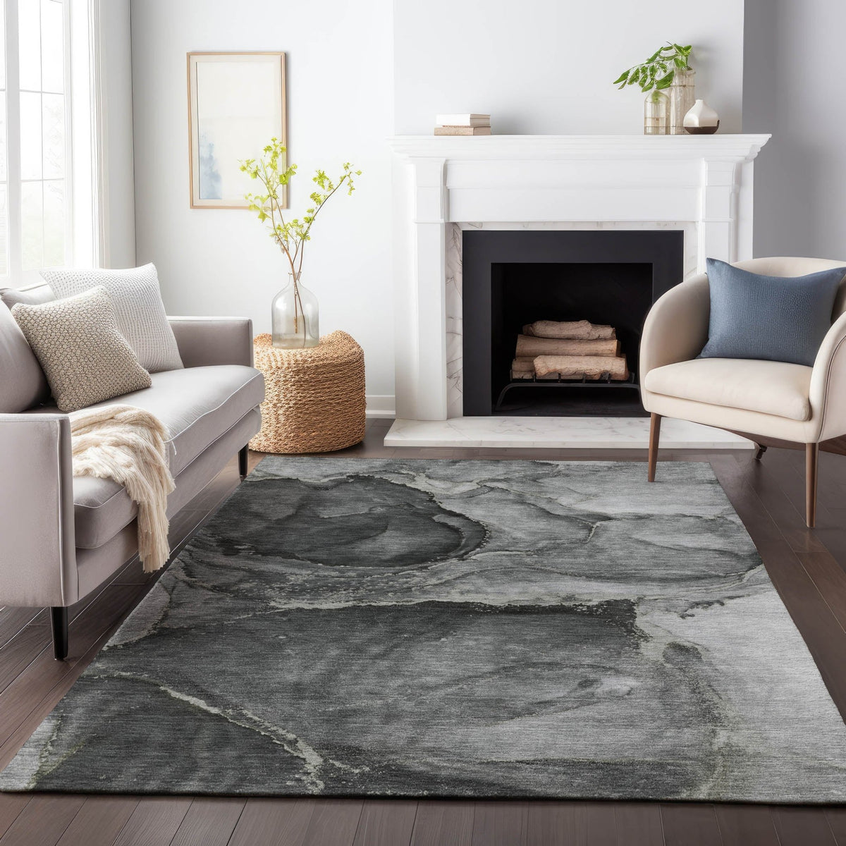 Odyssey OY14 Charcoal Rug - Rug & Home