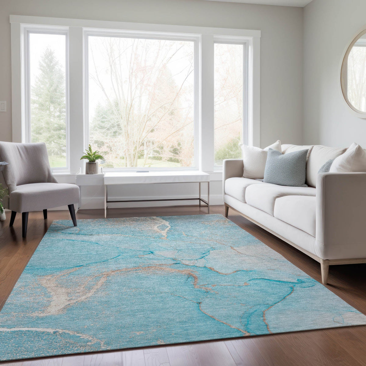 Odyssey OY7 Teal Rug - Rug & Home