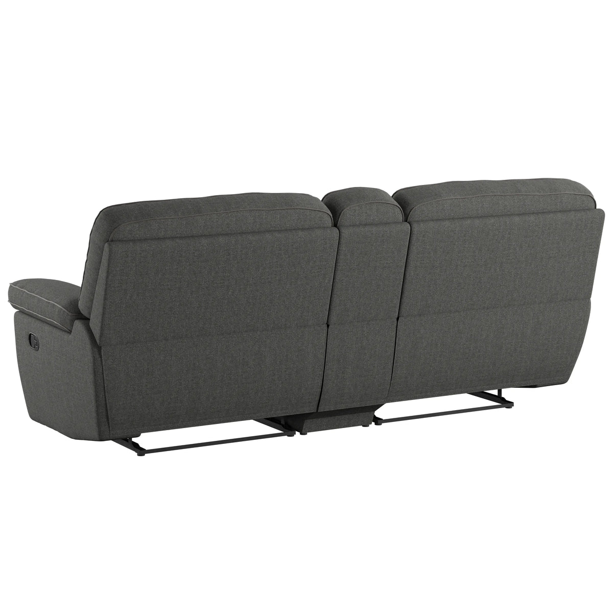 Alberta Modular Reclining Console Loveseat Charcoal Gray