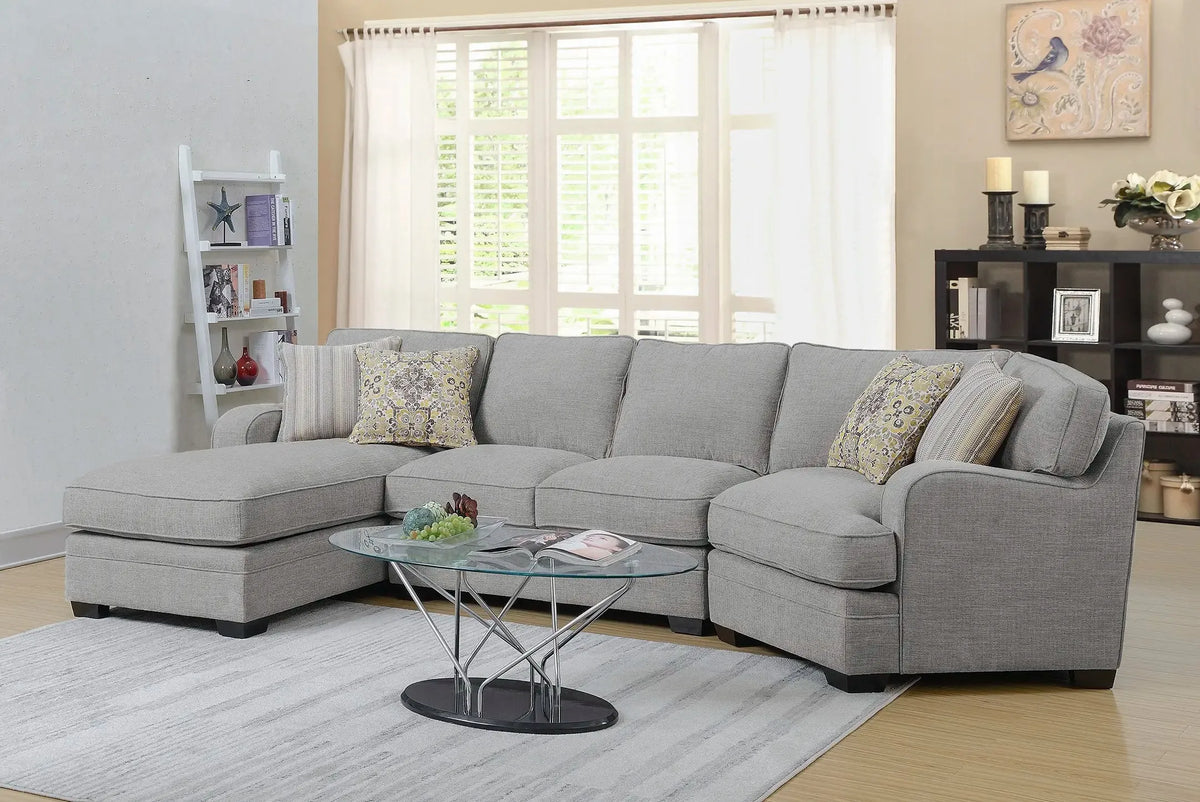 Analiese Lsf Chaise Sectional Dove Gray