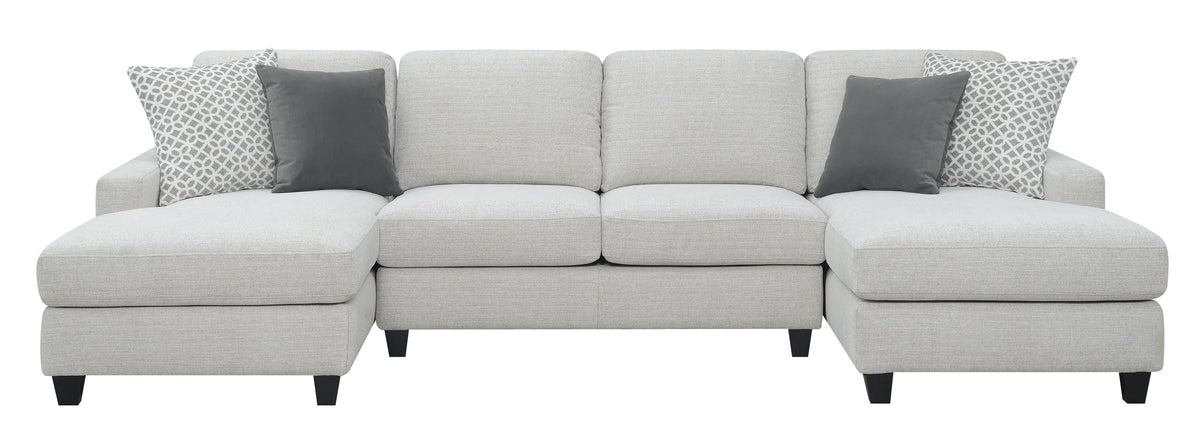 Walker Chaise Sectional Pale Gray