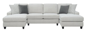 Walker Chaise Sectional Pale Gray