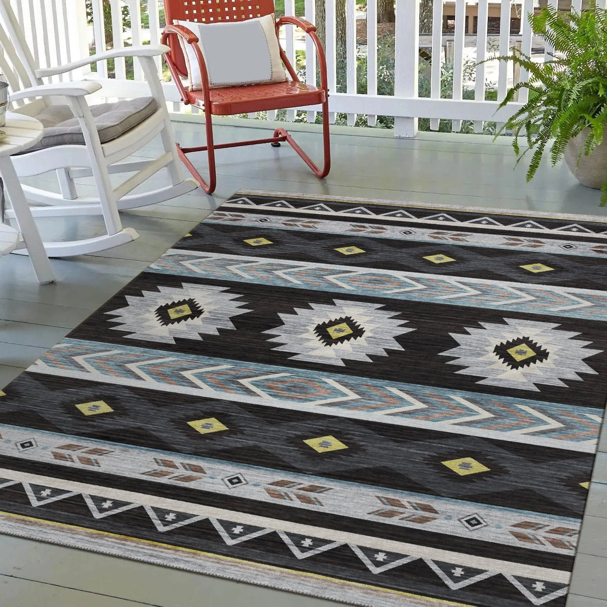 Phoenix PH3 Black Rug - Rug & Home