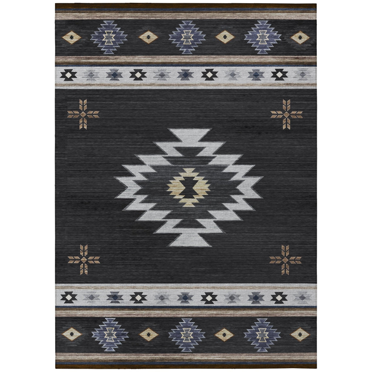 Phoenix PH4 Black Rug - Rug & Home