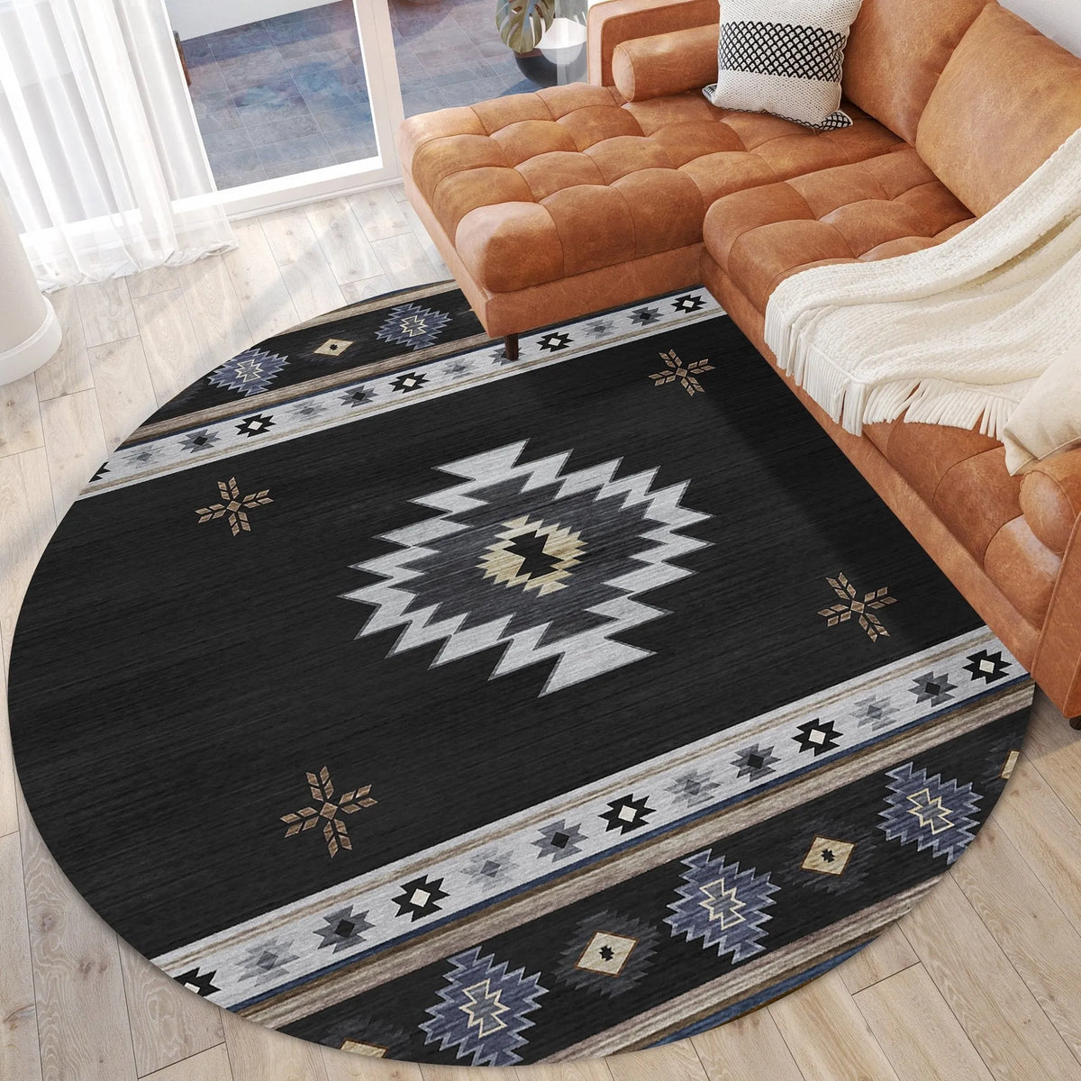 Phoenix PH4 Black Rug - Rug & Home