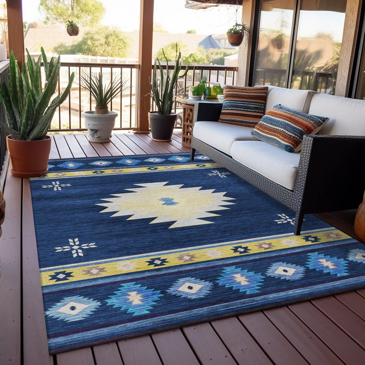 Phoenix PH4 Navy Rug - Rug & Home