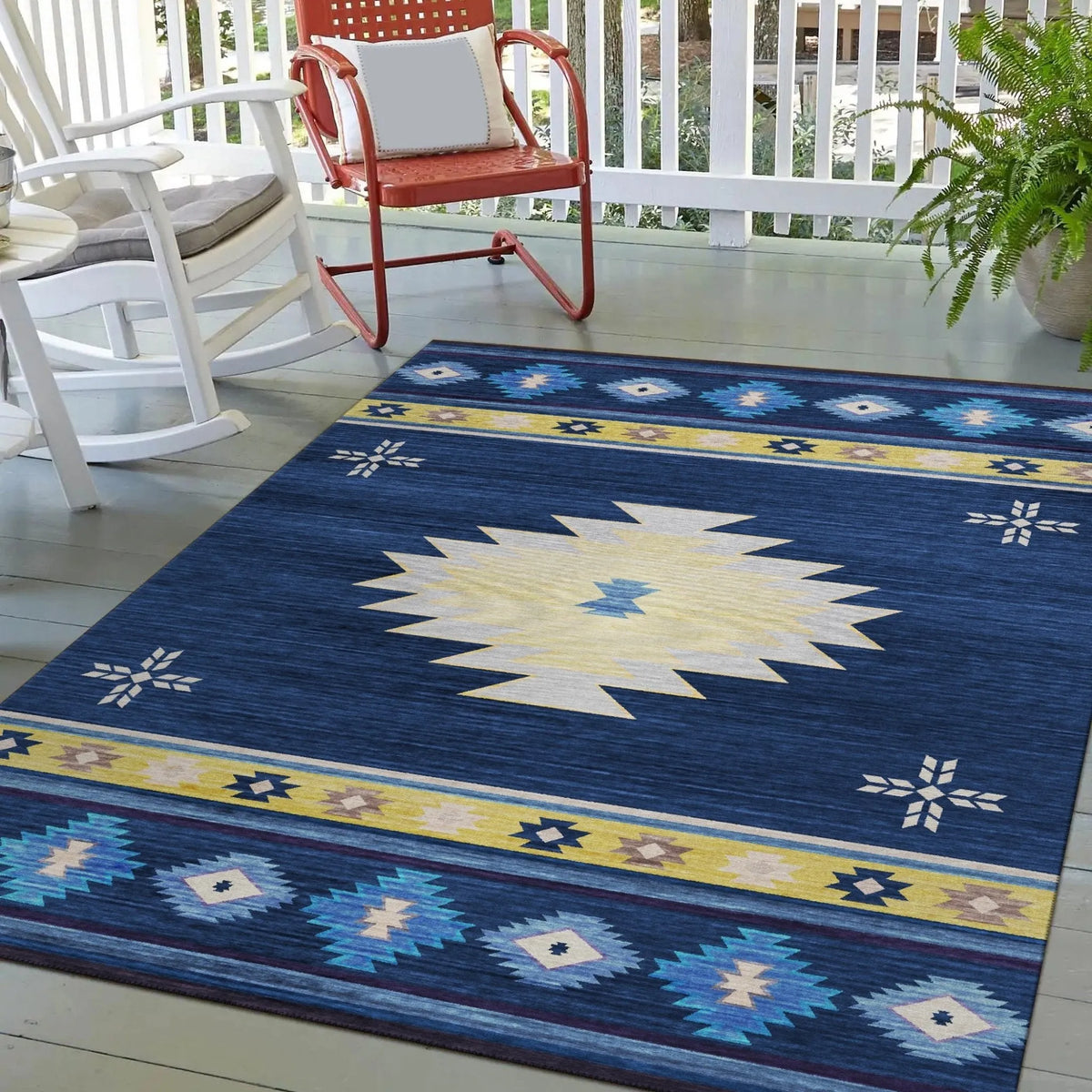 Phoenix PH4 Navy Rug - Rug & Home