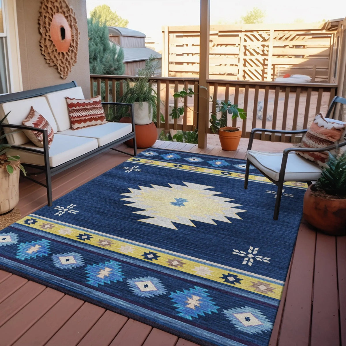 Phoenix PH4 Navy Rug - Rug & Home