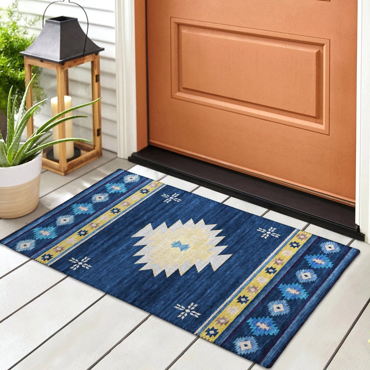 Phoenix PH4 Navy Rug - Rug & Home