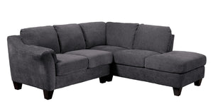 Clayton Ii Rsf Sectional Charcoal Gray