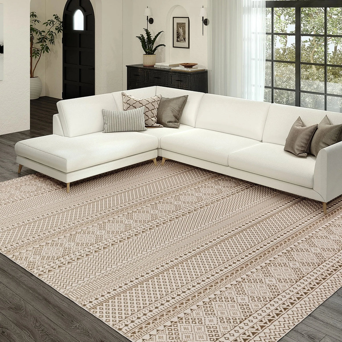 Rhodes RR2 Taupe Rug - Rug & Home