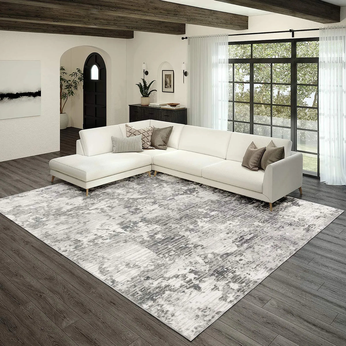 Rhodes RR4 Grey Rug - Rug & Home