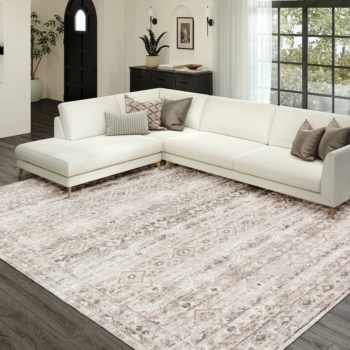 Rhodes RR7 Taupe Rug - Rug & Home