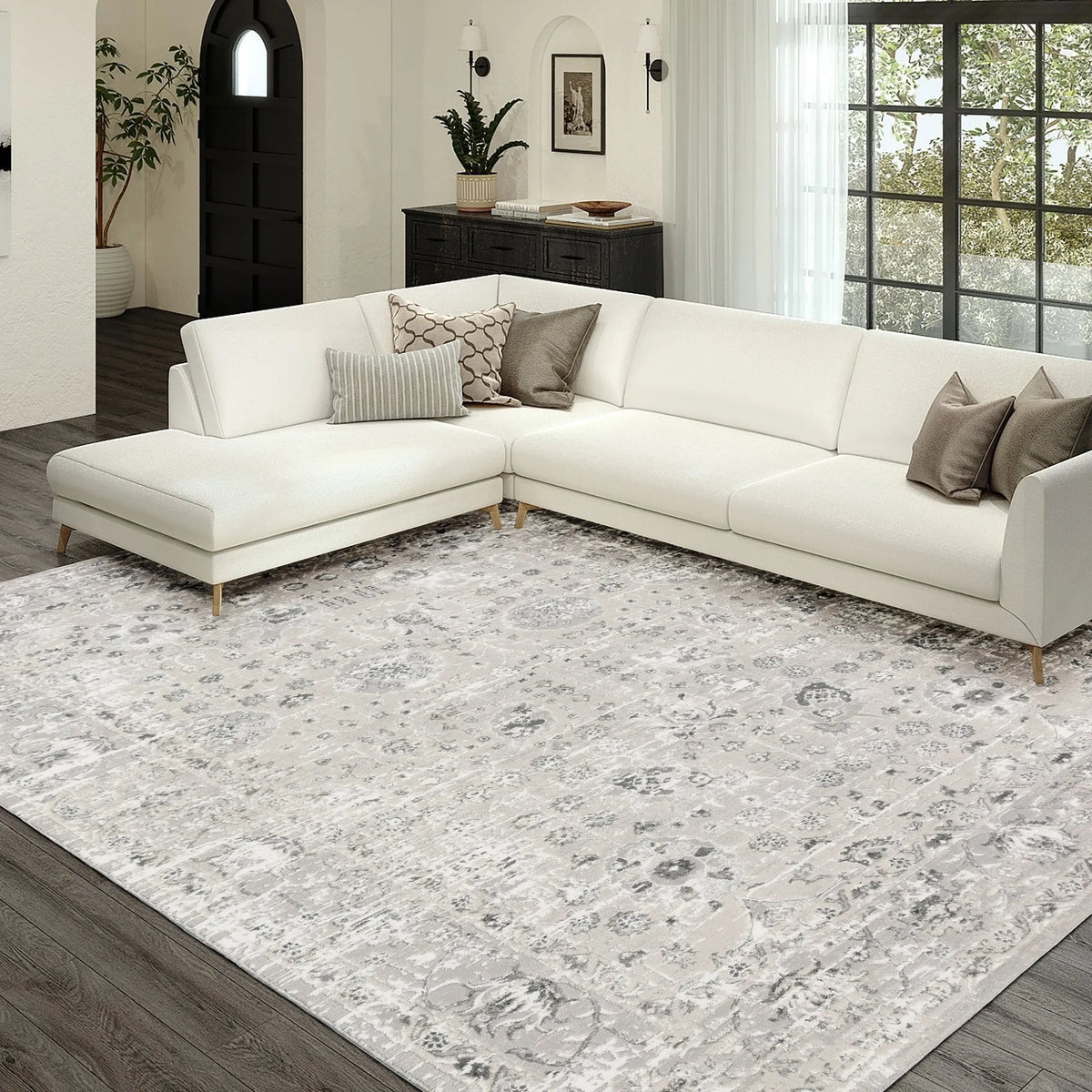 Rhodes RR8 Silver Rug - Rug & Home