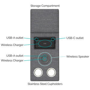 Maeve Console Sectional Thundercloud