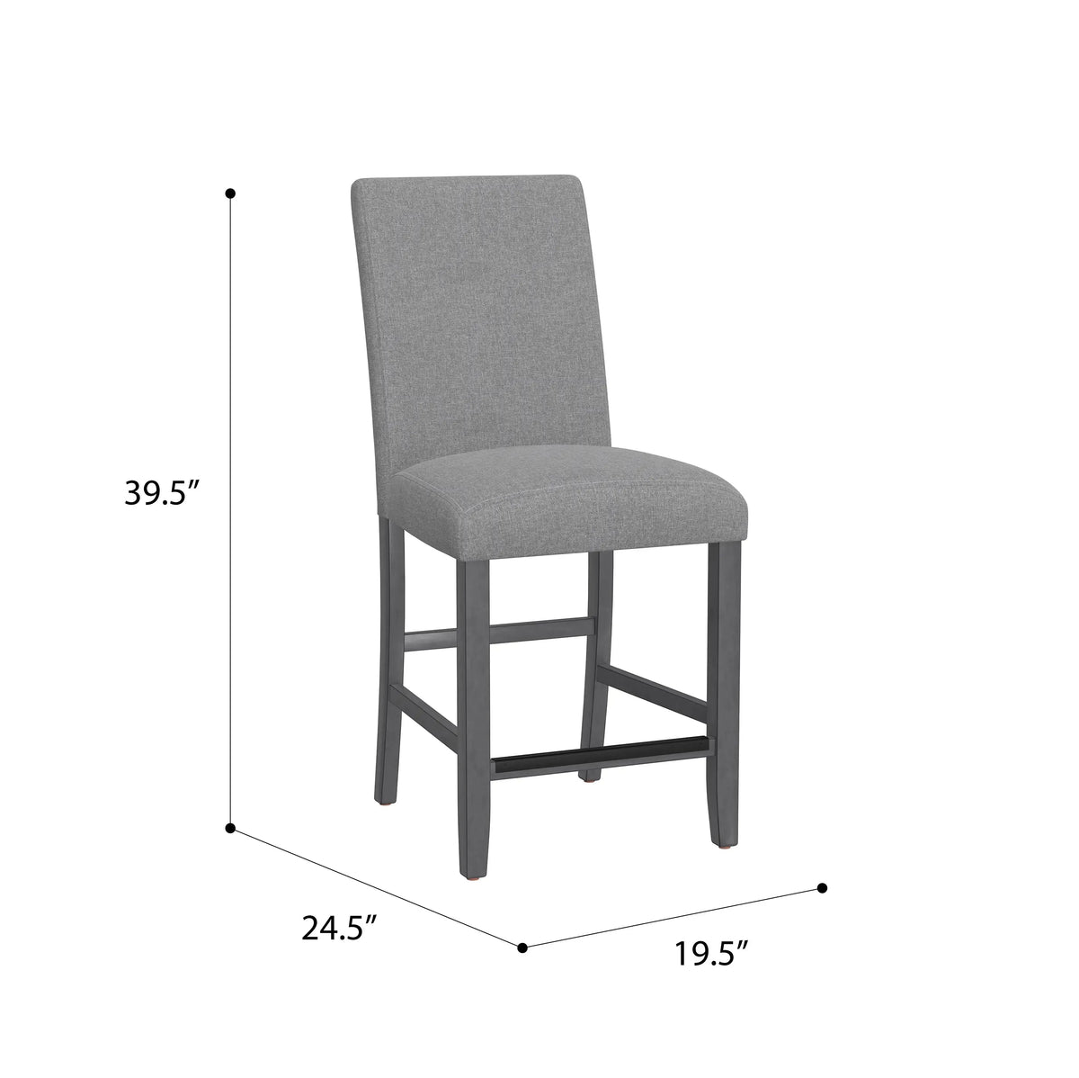 Seneca Upholstered Barstool Walnut Ash