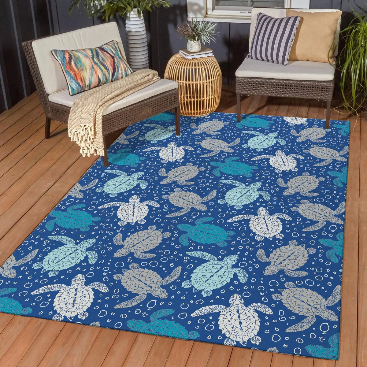 Seabreeze SZ13 Navy Rug - Rug & Home