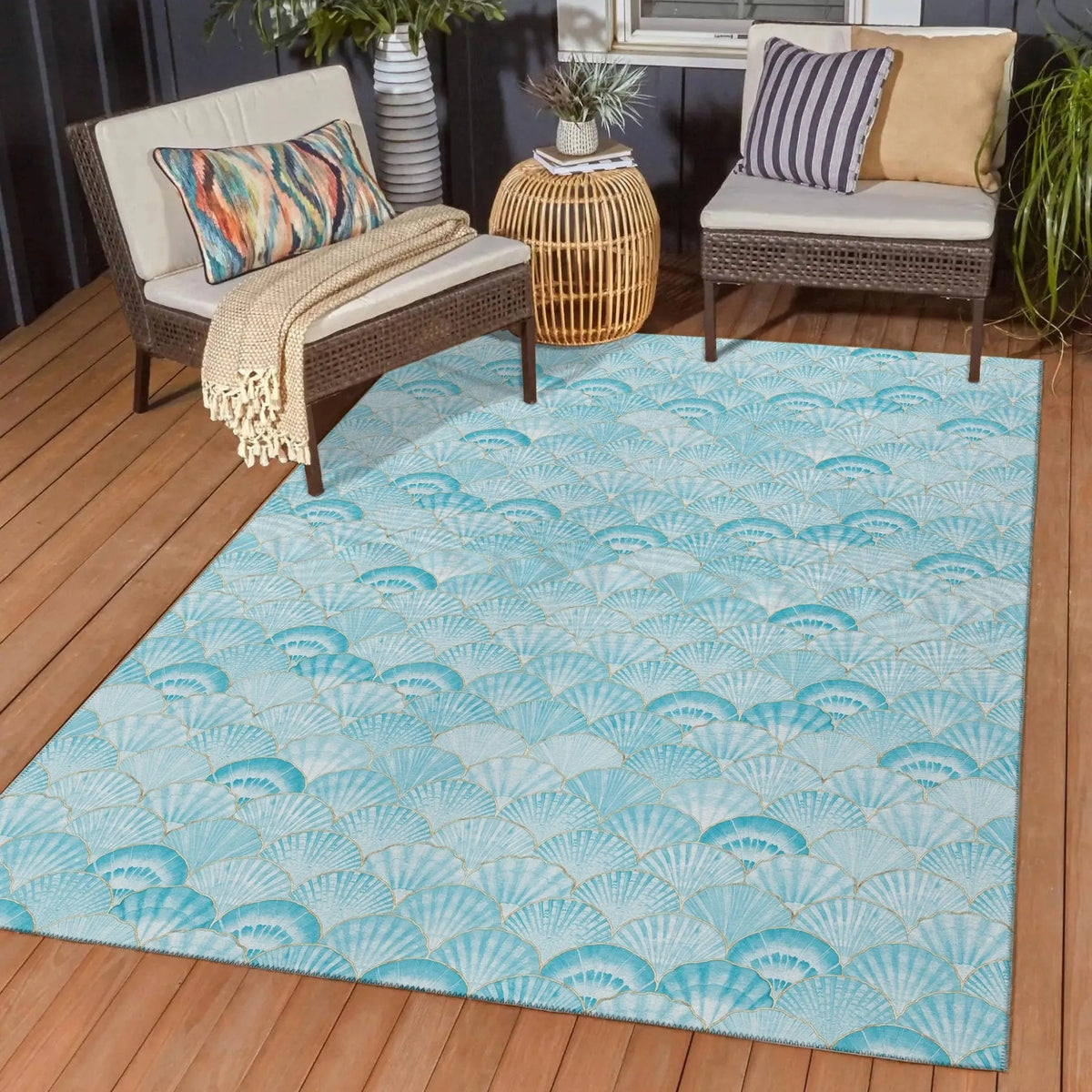 Seabreeze SZ2 Teal Rug - Rug & Home