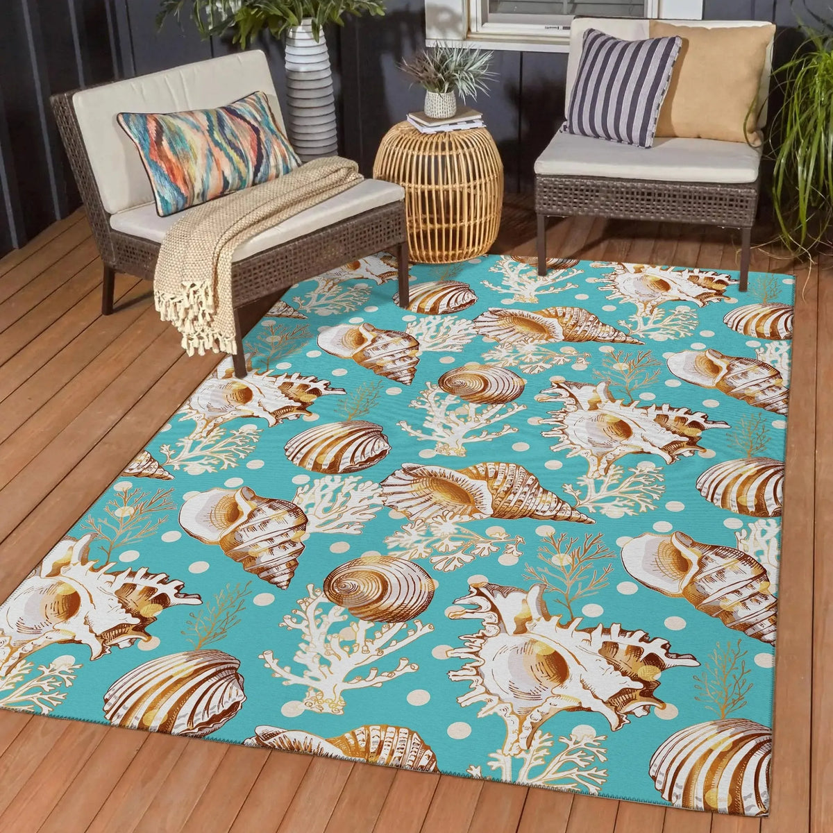 Seabreeze SZ6 Teal Rug - Rug & Home