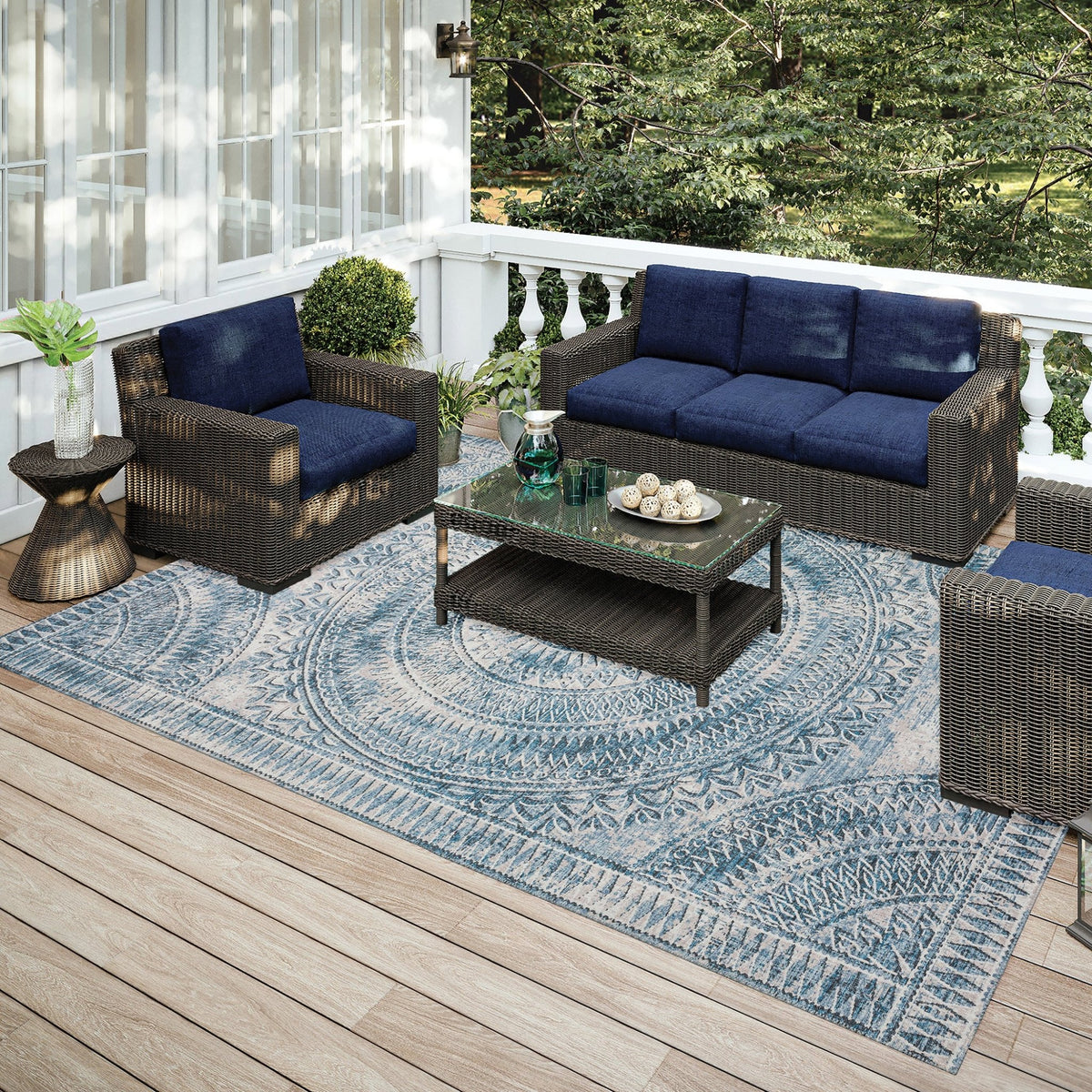 Sedona SN7 Indigo Rug - Rug & Home