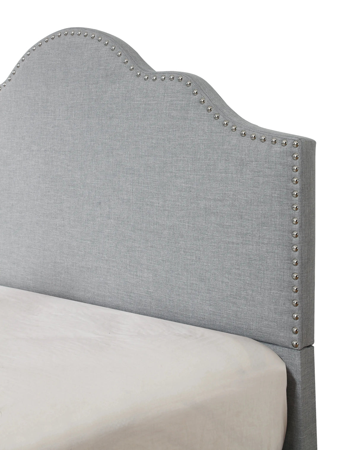 Madison Upholstered Bed Light Gray