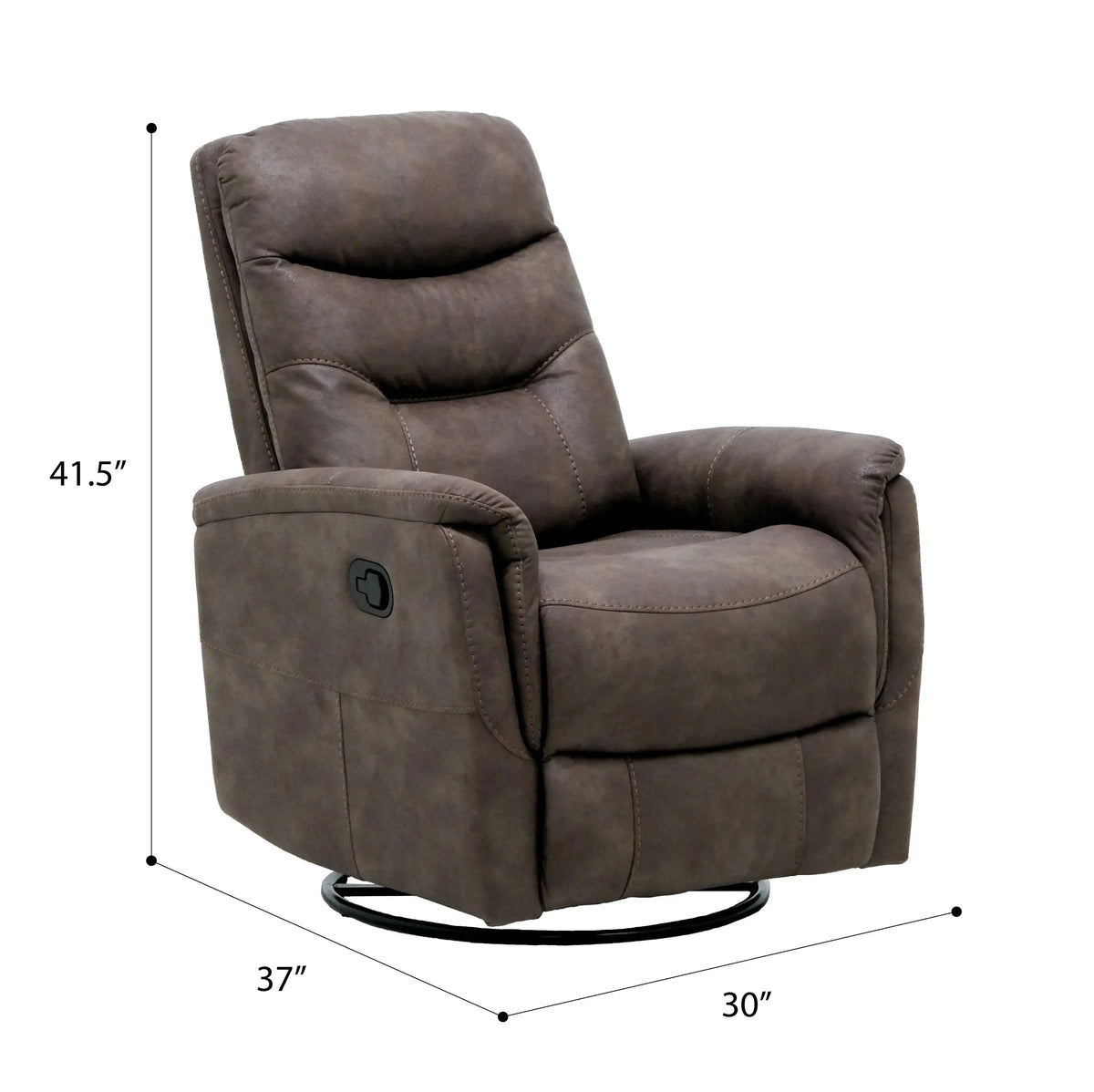Danyon Swivel Gliding Recliner Tawny Brown
