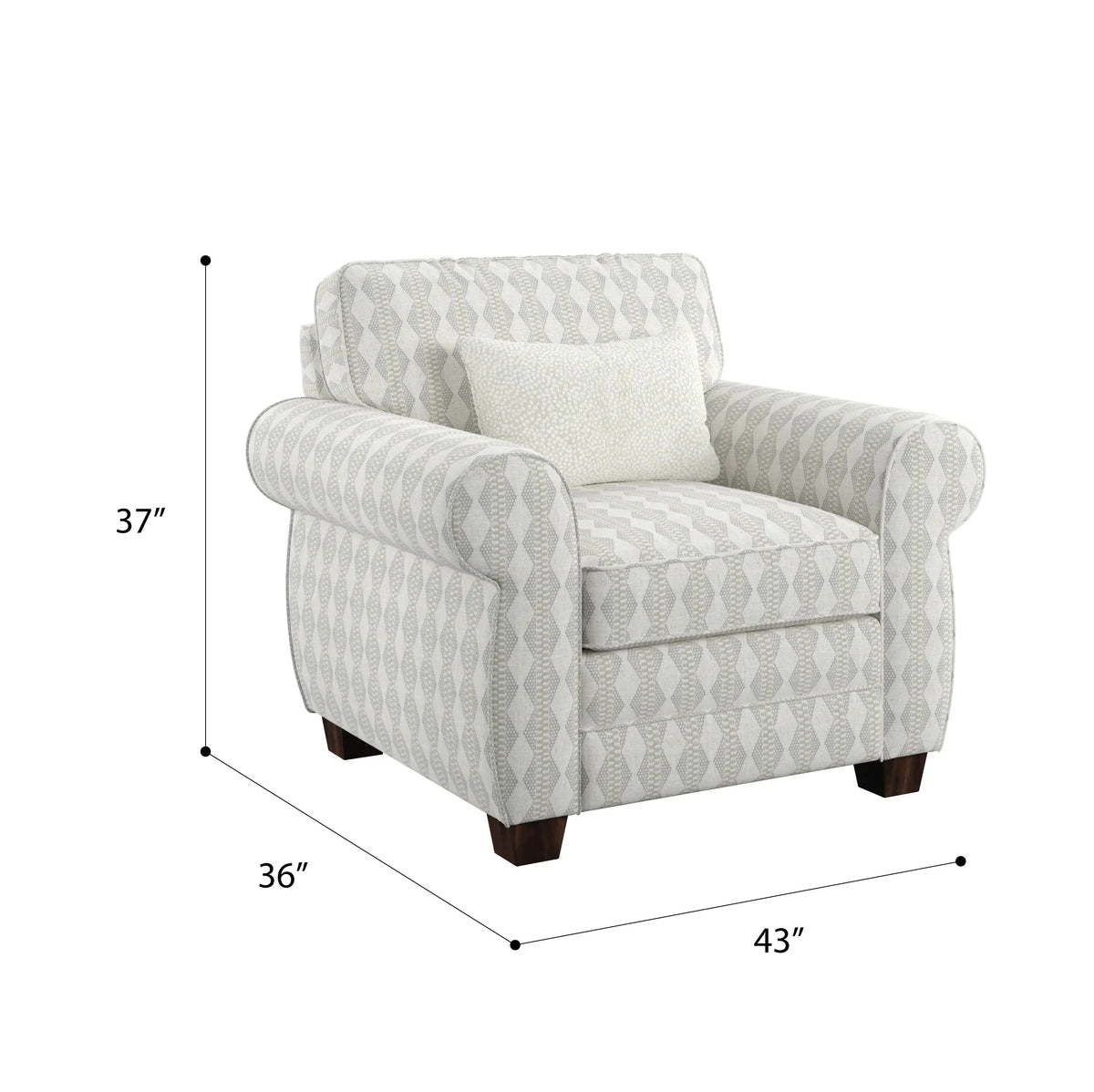 Royce Accent Chair Diamond Stripe