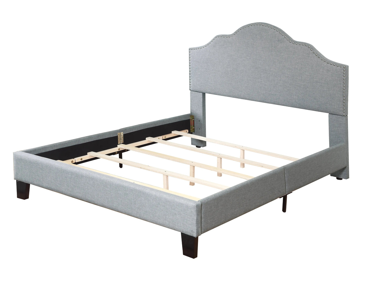 Madison Upholstered Bed Light Gray