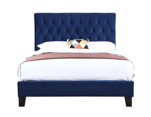 Amelia Upholstered Bed Navy