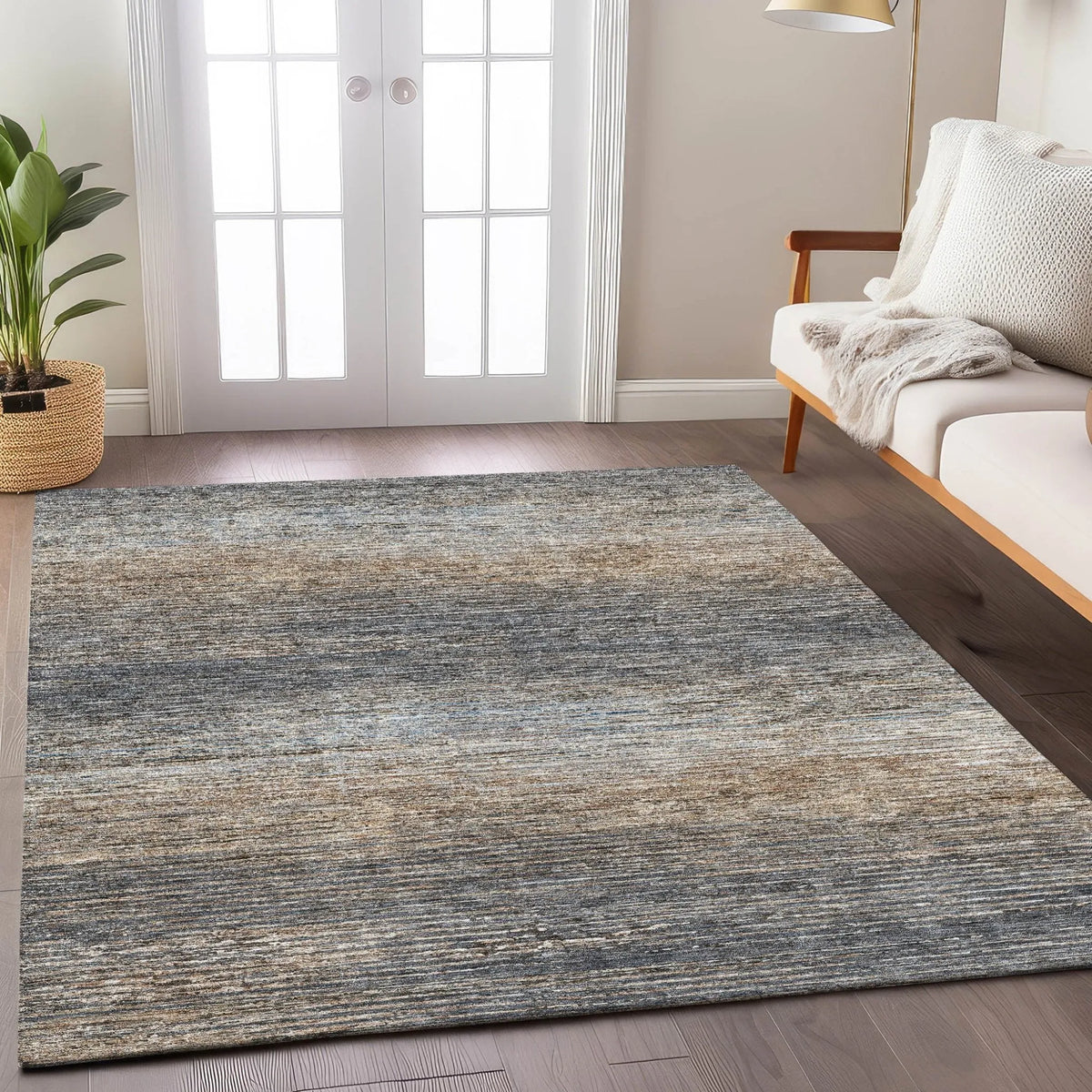 Trevi TV1 Pewter Rug - Rug & Home