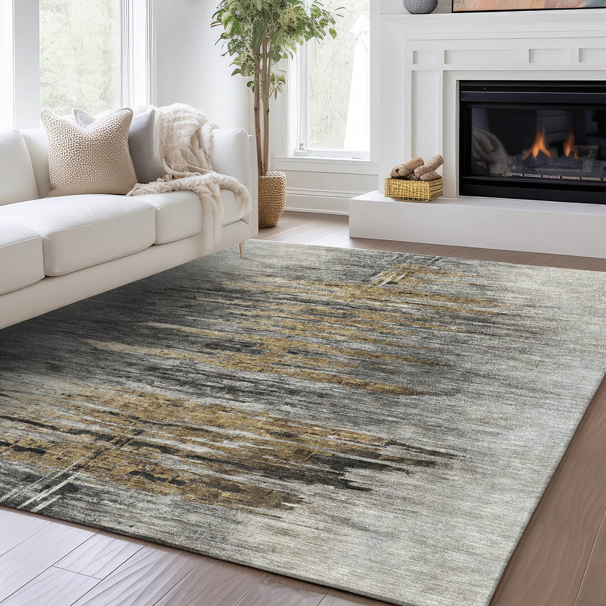 Trevi TV14 Grey Rug - Rug & Home