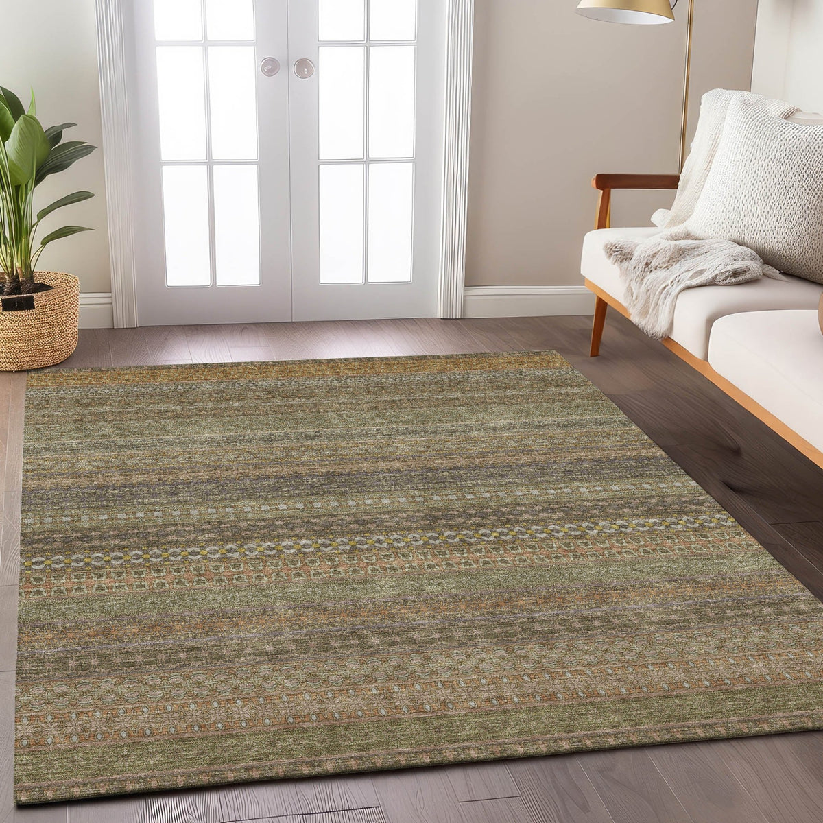 Trevi TV3 Khaki Rug - Rug & Home