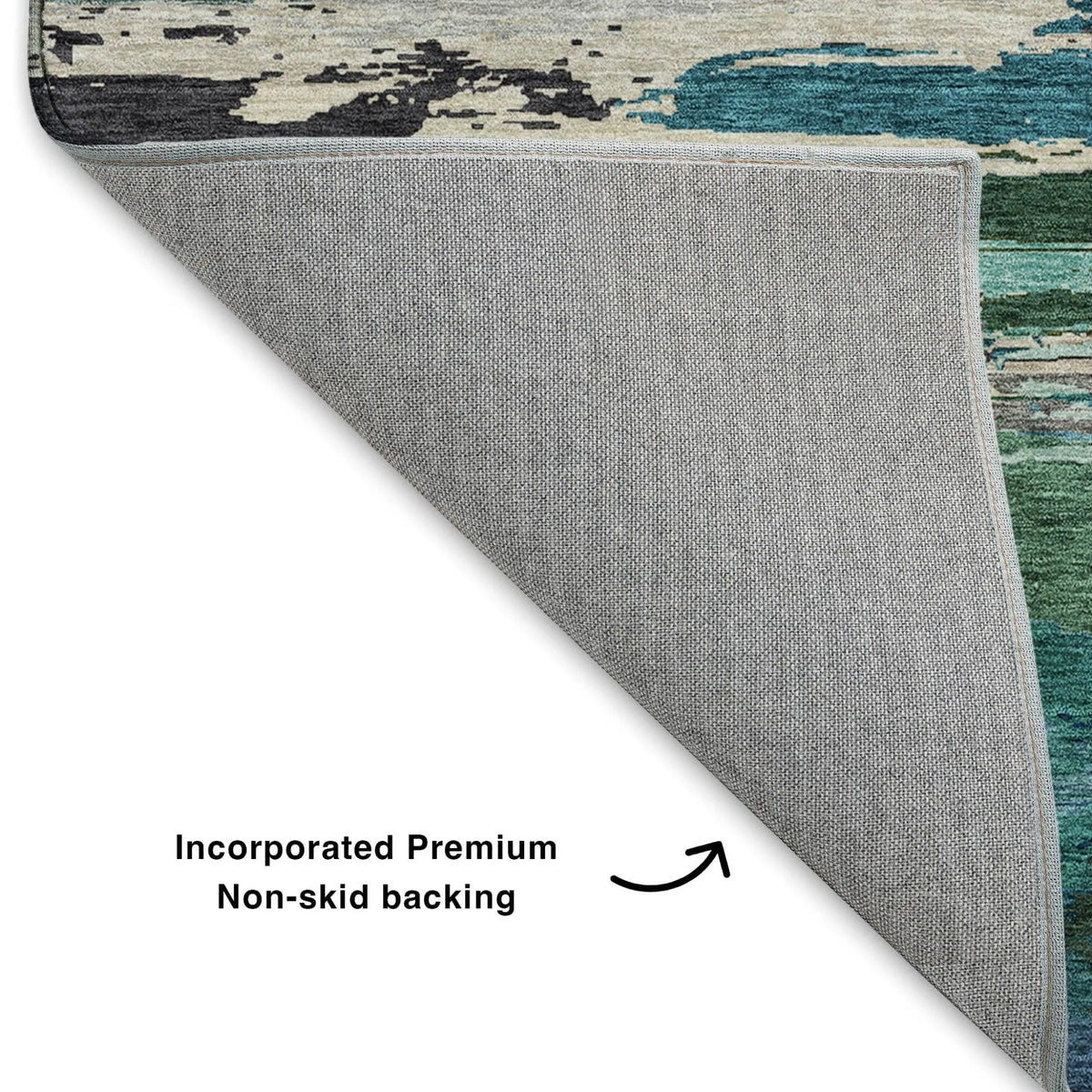 Trevi TV8 Teal Rug - Rug & Home