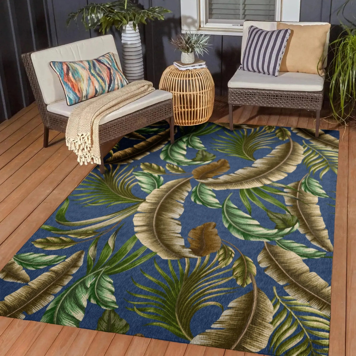 Tropics TC1 Indigo Rug - Rug & Home