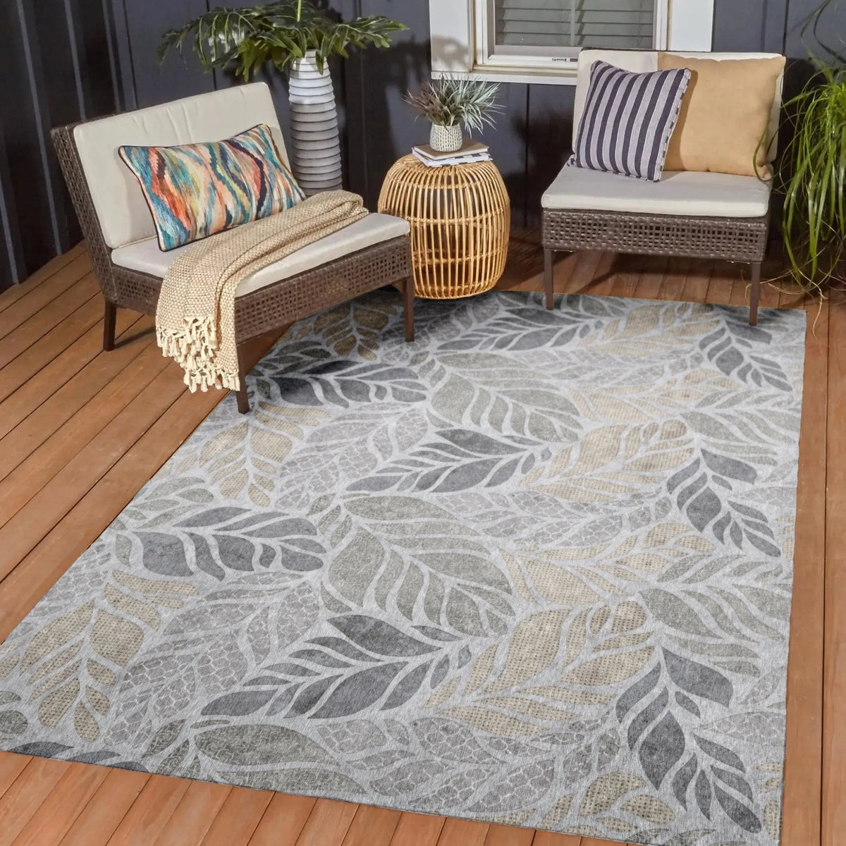 Tropics TC3 Grey Rug - Rug & Home