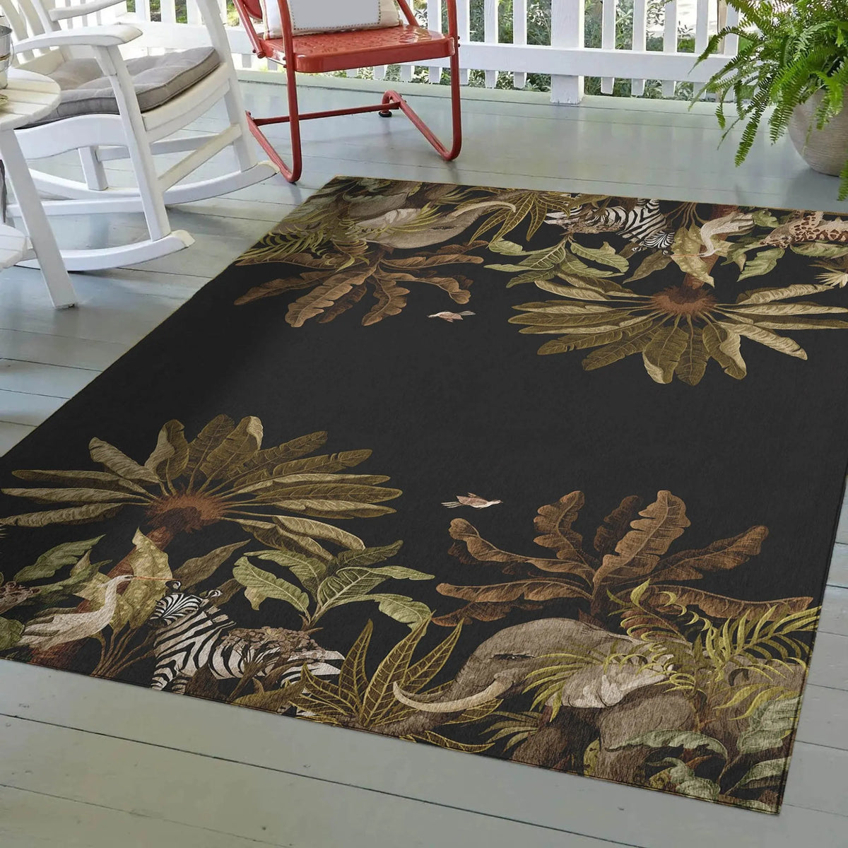 Tropics TC8 Black Rug - Rug & Home