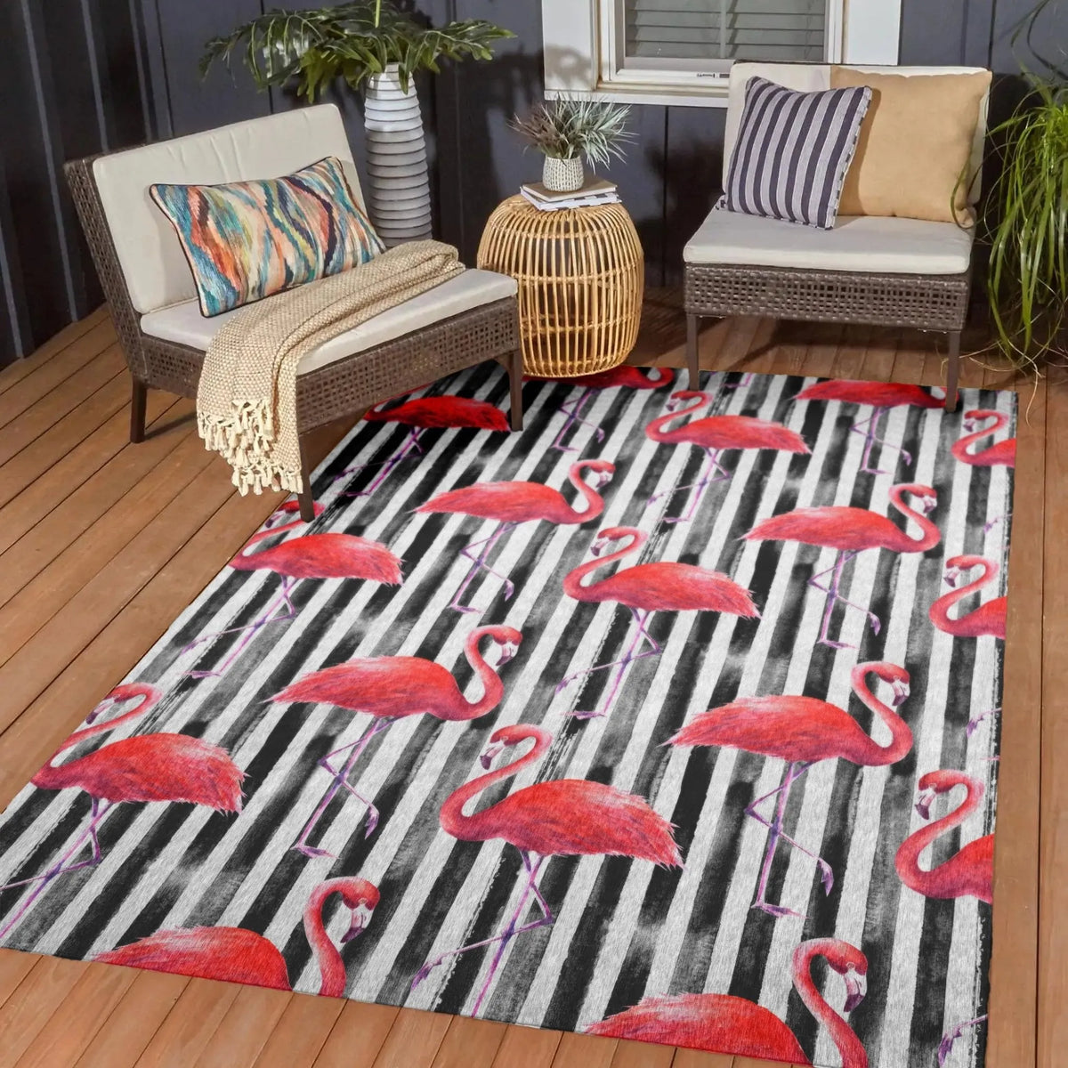 Tropics TC9 Black Rug - Rug & Home