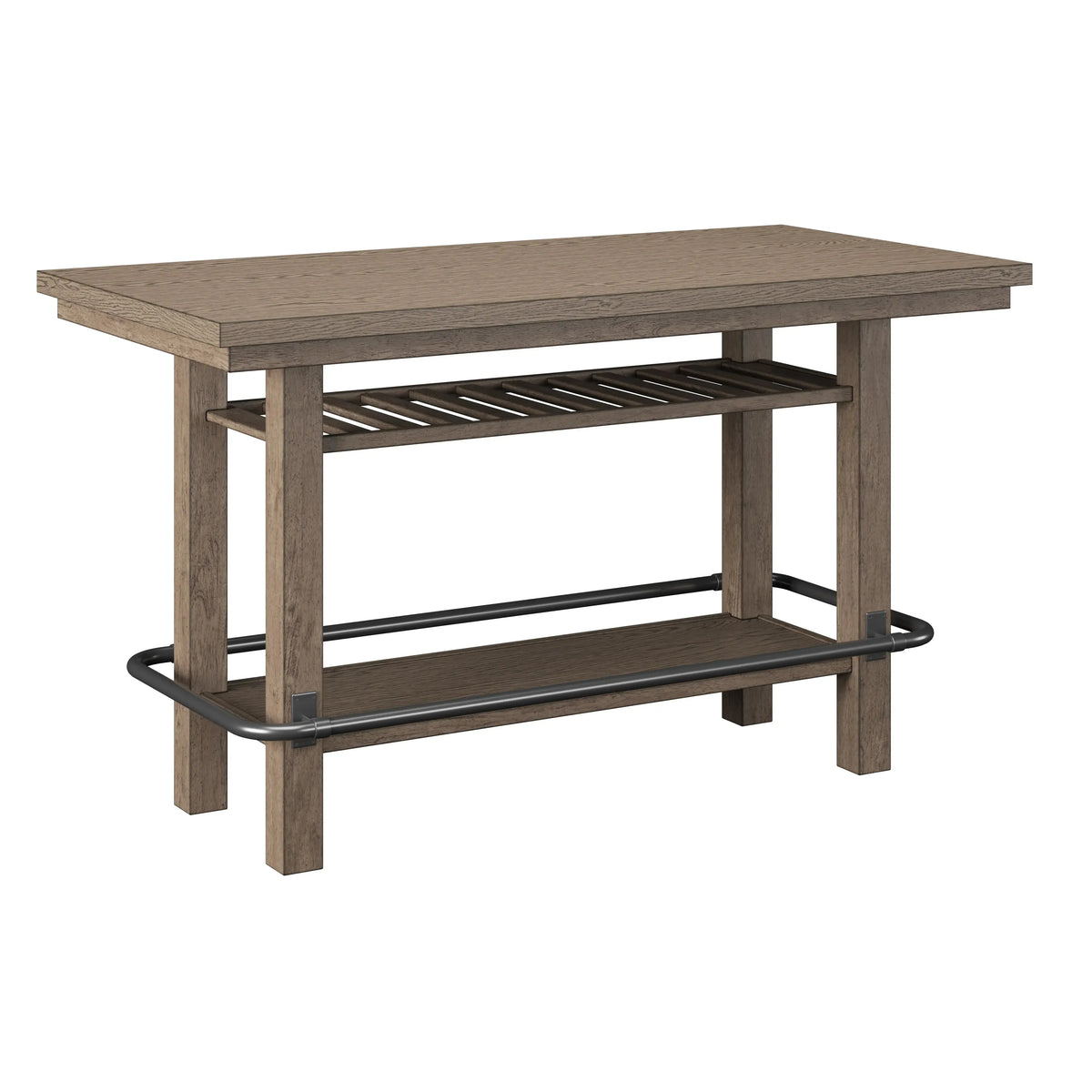 Benton Bar Height Storage Table Pecan Brown