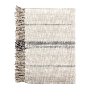 TC Ria Natural/Black Throw Blanket