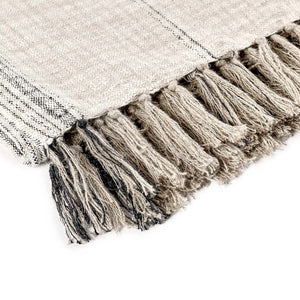 TC Ria Natural/Black Throw Blanket