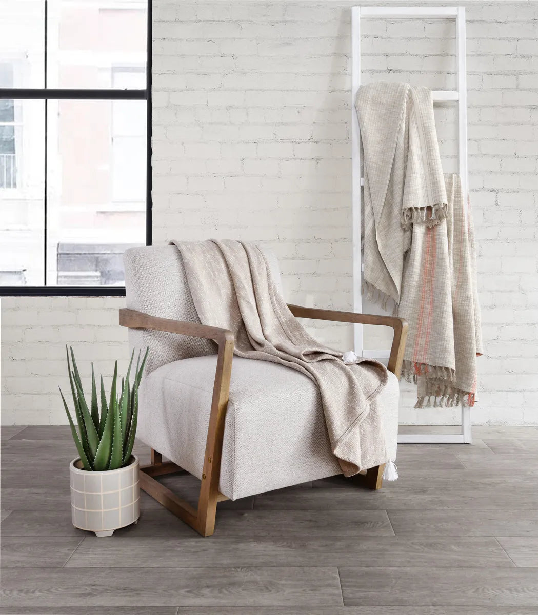 TC Ria Natural/Ivory Throw Blanket