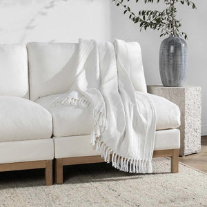 TC Hunter White Throw Blanket