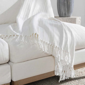 TC Hunter White Throw Blanket