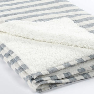 TC Cyprus Ivory/Blue Throw Blanket