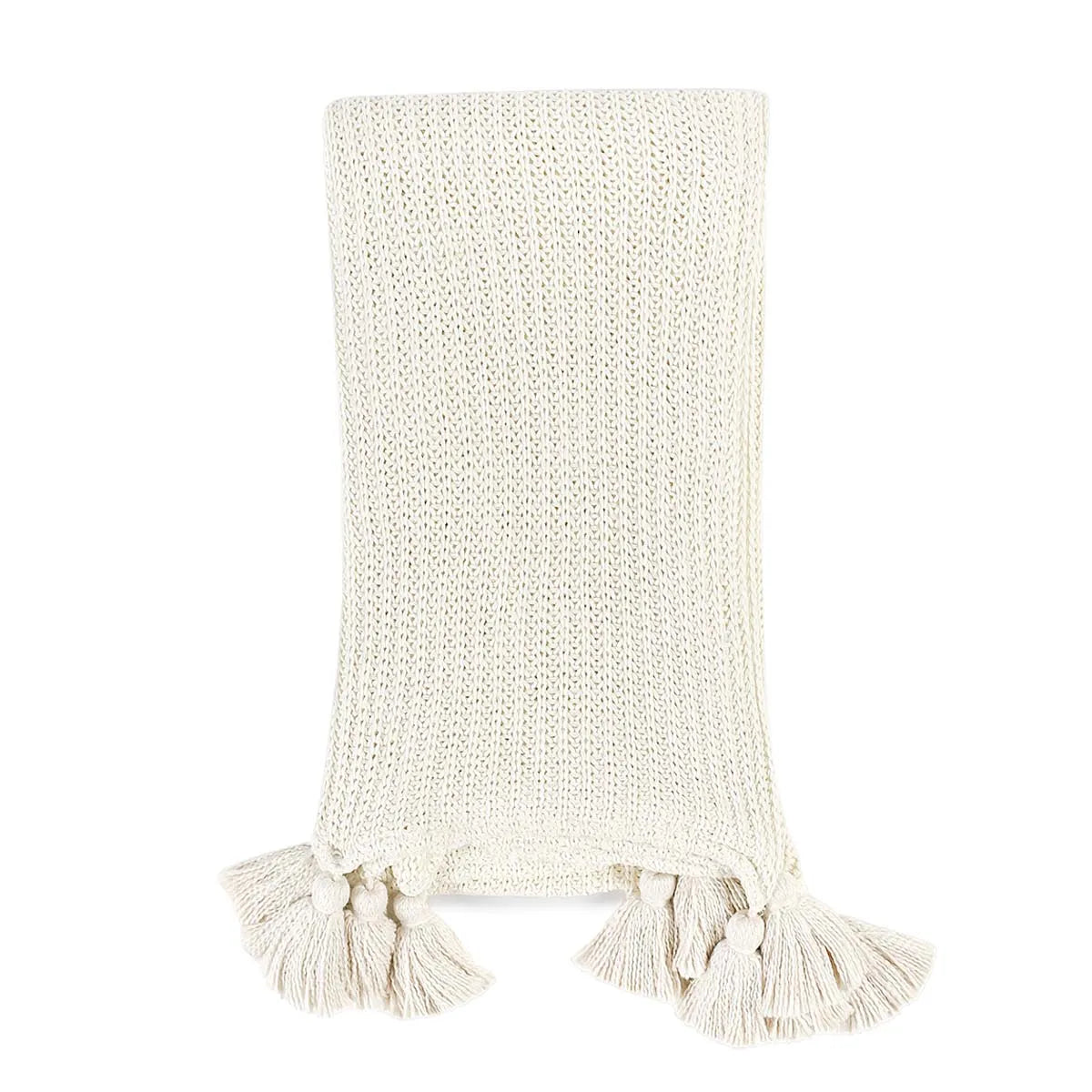 TC Veda Ivory Throw Blanket