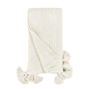 TC Veda Ivory Throw Blanket