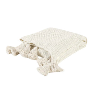 TC Veda Ivory Throw Blanket