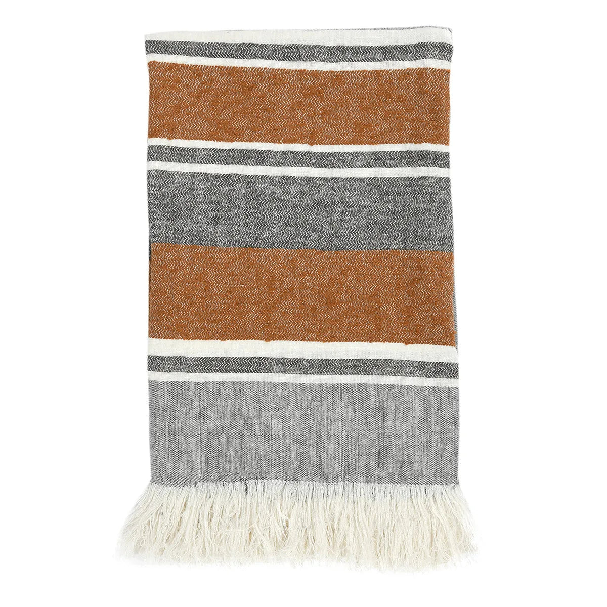 TC Lima Grey/Rust Throw Blanket