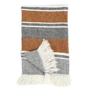 TC Lima Grey/Rust Throw Blanket